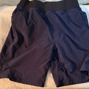 Source Unknown Navy and Black Athletic Men's Shorts/lined